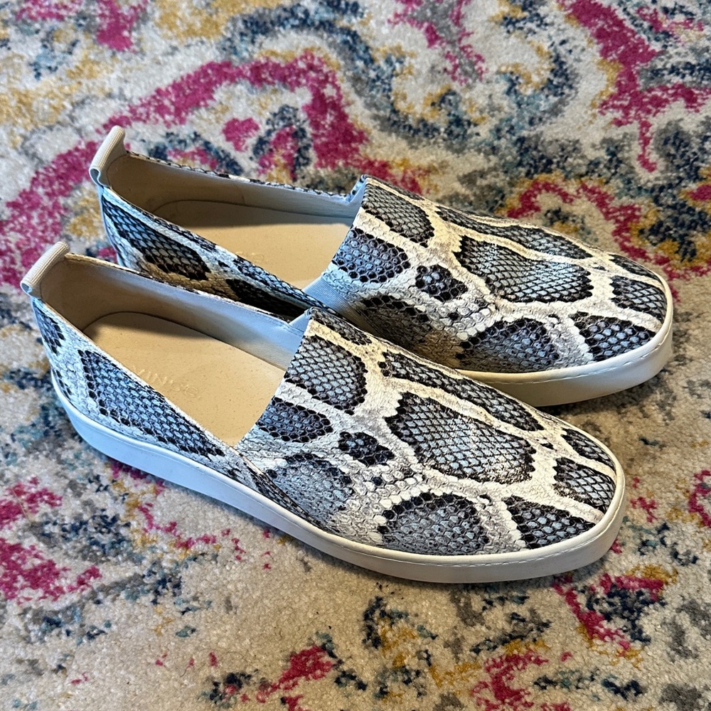 Vince Snake Print Slip-On Sneakers